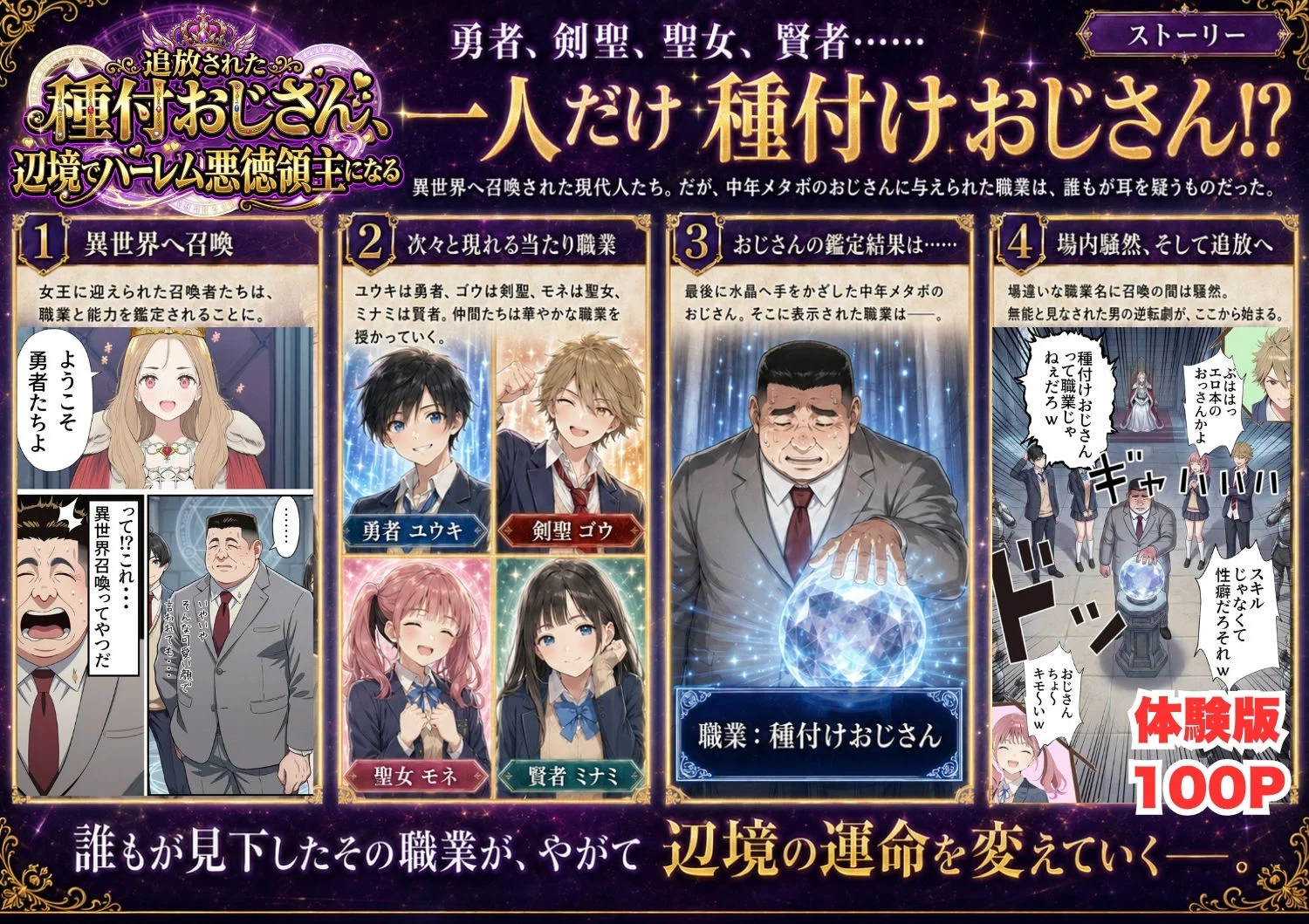 【異世界召喚】追放された種付けおじさん、辺境でハーレム悪徳領主になる 画像1